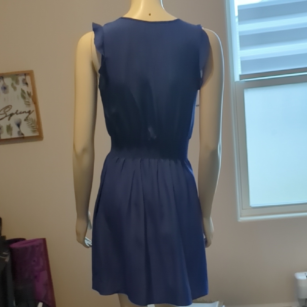 GAP Blue Ruffle Mini Dress - Picture 4 of 5